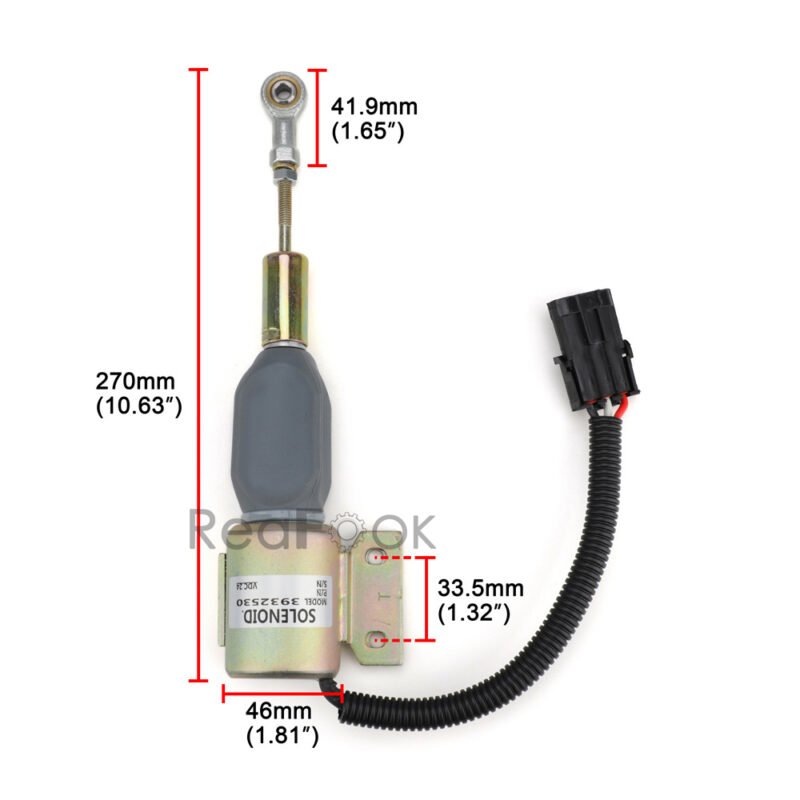 3932530 Shut off Solenoid 24V Fit Hyundai Excavator R220-5 R210-3