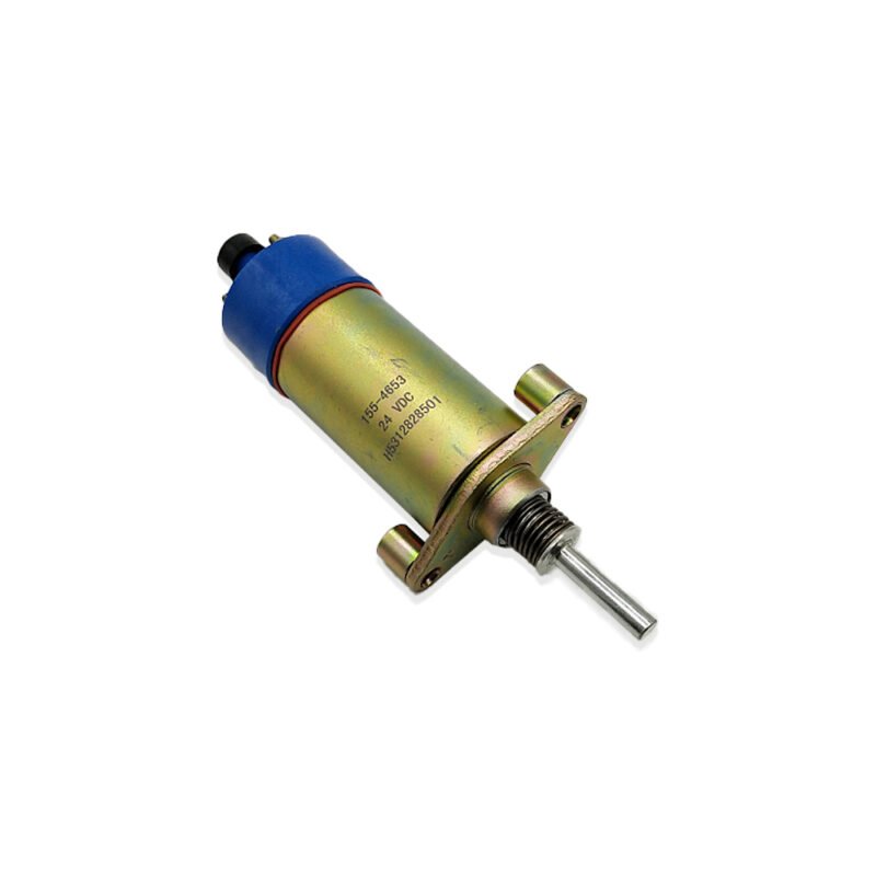 155-4653 Flange Mount Latching Solenoid Shut off Solenoid 24V Fit Caterpillar Excavator CAT330 330B 350 Motor Grader  12G 140G 140H 14H 16H