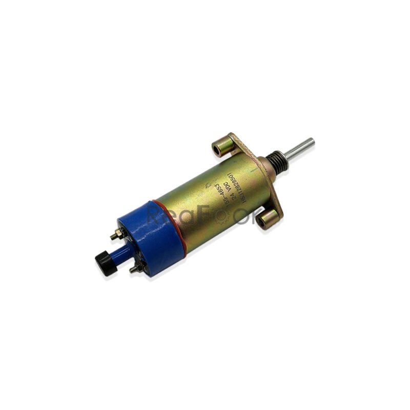 155-4653 Flange Mount Latching Solenoid Shut off Solenoid 24V Fit Caterpillar Excavator CAT330 330B 350 Motor Grader  12G 140G 140H 14H 16H