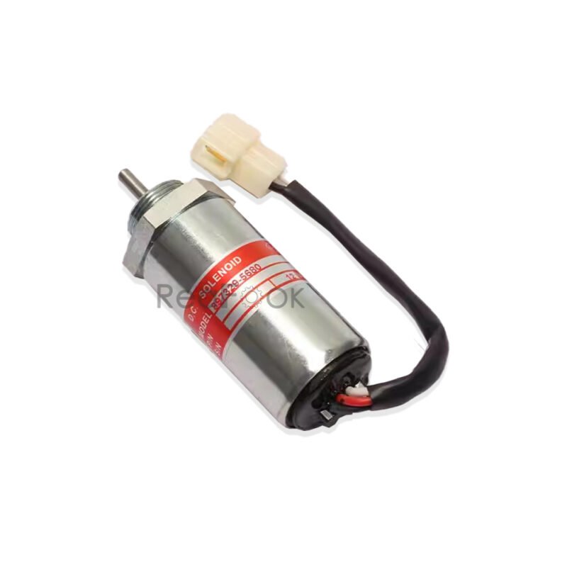 Engine Shut off Solenoid 897329-5680 12V Fit Hitachi Excavator EX55 60 70 Case 75