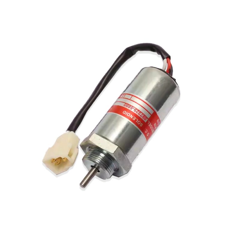 Engine Shut off Solenoid 897329-5680 12V Fit Hitachi Excavator EX55 60 70 Case 75