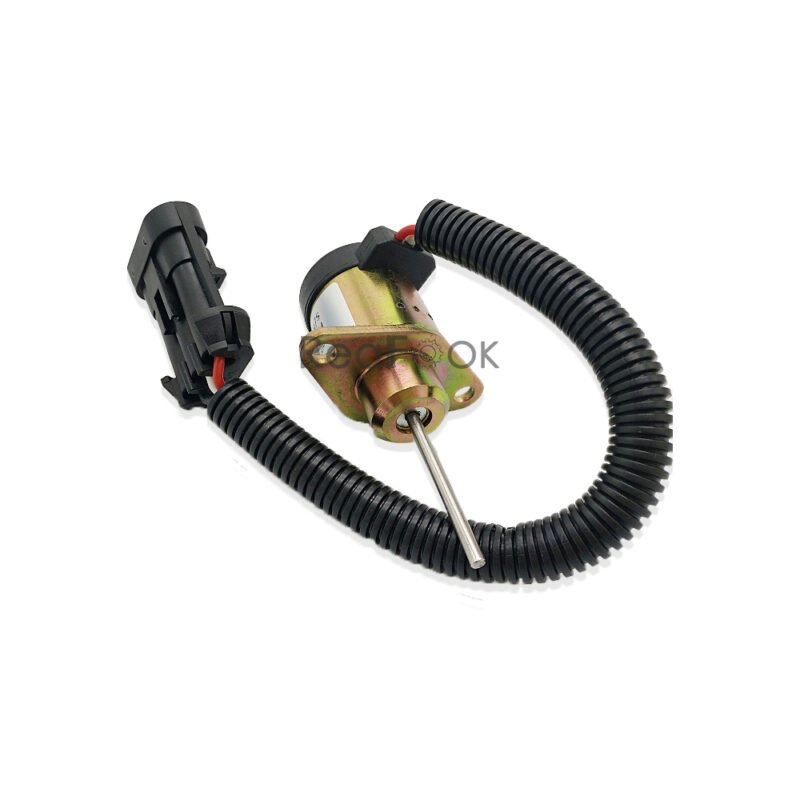 Fuel Stop Solenoid 6691498 1G925-60011 1503ES-12A5UC4S 12V Fit Kubota Engine Bobcat S185 Skid Steer