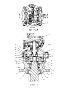 CAT308C Swing Reduction Diagram