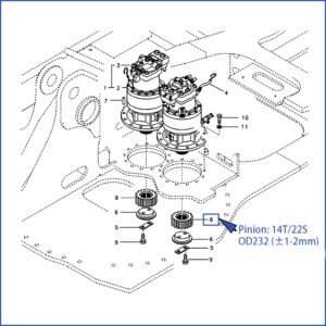 EC700B 700C VOE14524406 回转大中齿