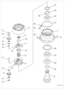 PC120 6 Swing Reduction Diagram