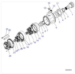 PC160LC 7 Swing Reduction Diagram