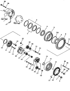 PC200 5 Travel Reduction Diagram