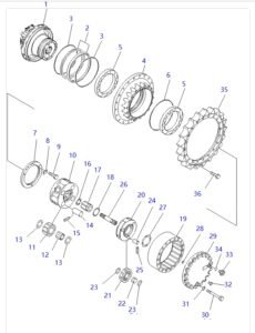 PC200 6 6D102 Travel Diagram 2