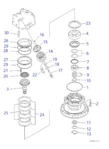 PC200 6 6D95 706 75 43660 回转马达莲花座 4
