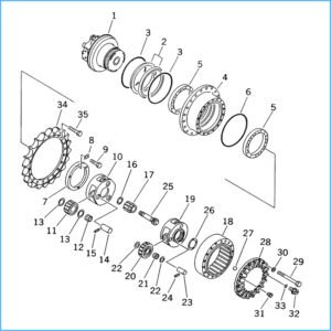 PC200 6 6D95 Travel Reduction Diagram