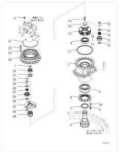 PC200 7 PC200 8 Swing Reduction Diagram