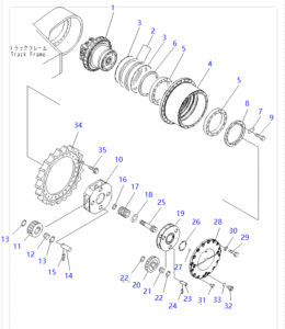 PC400 7 travel diagram