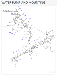 6136 62 1100 PC200 3 Water Pump Diagram