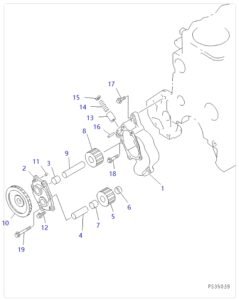 6221 53 1101 SAA6D108E Oil Pump Diagram