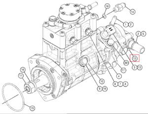 CAT320D 323D C6.4 C4.4 426 4806 Fuel Transfer Pump Diagram
