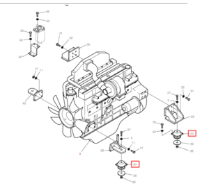 DB58T 5161 9405 2161 9404 Engine Mount Diagram