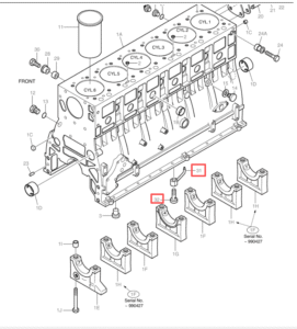 DX300 DE08TIS 65.01601 6003 65.05405 6001 Oil Spray Nozzle Diagram