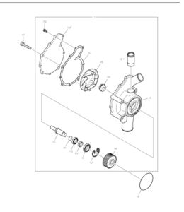 DX420 DX500 V DE12TIS 400921 00160 Water Pump Diagram