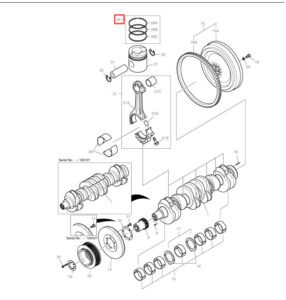DX420 DX500 V DE12TIS 65.02503 8238 Piston Ring Diagram