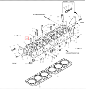 DX420 DX500 V DE12TIS 65.03201 1008E Valve Guide Diagram