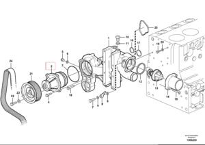 EC210B 21404502 Water Pump Diagram
