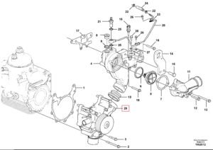 EC250D EC350D VOE21733610 D8K Water Pump Diagram