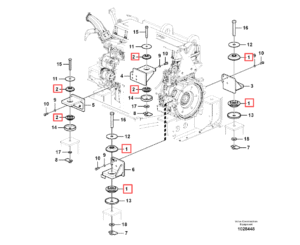 EC700C VOE14551867 Engine Cushion Diagram