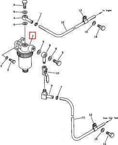 PC120 3 PC120 5 600 311 9800 Water Separator Diagram