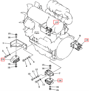 PC40 7 20S 01 71310 20T 01 71320 Engine Mount Diagram