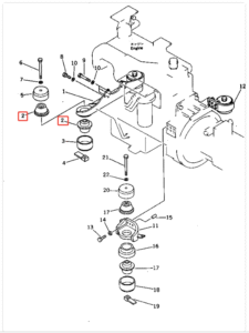 PC400 6 D65EX 15 207 01 35140 Engine Cushion Diagram