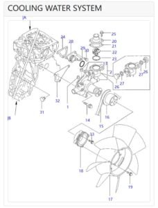 PC50UU 2 YM129001 42002 Water Pump Diagram