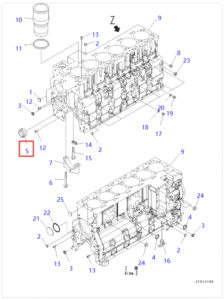 SAA6D114E 3 6CT D65EX 15 PC300LC 6 6746 21 1410 Bushing Diagram