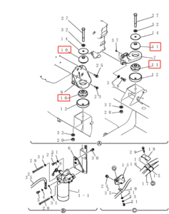 SK200 8 SK210D 8 SK210LC 8 JE05 YN02P01095P1 YN02P01096P1 Engine Mount Diagram