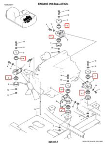 Sk200 6 SK210 6 YN02P01022P1 YN02P01023P1 Engine Cushion Diagram