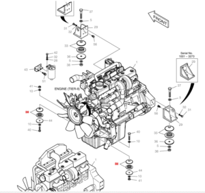 Solar 300LC V 161 00298 Engine Mounting Rubber Diagram