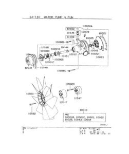 VAME995307 SK290LC SK290LC 6E SK330LC SK330LC 6E SK320LC 6 6D16 Water Pump Diagram
