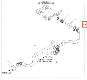 WA430 6 D65EX 15 6D114E 3 6745 71 5690 Fuel Tube 1