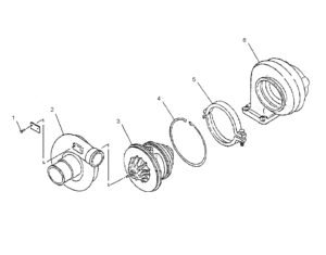 Turbocharger 196-7988 Fit Excavator Caterpillar CAT311C 312C 314C