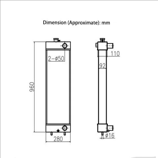 Radiator 281-3625 Fit Excavator Caterpillar CAT311D CAT312D CAT313D