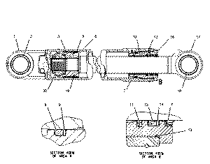 CAT312 4i 8914 Bucket Cylinder Seal Kit Diagram