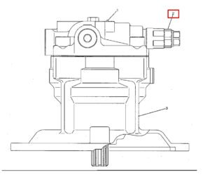 CAT320C 173 3452 Swing Motor Relief Valve Diagram