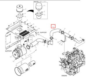 DX300 K1025574A Air Hose Diagram