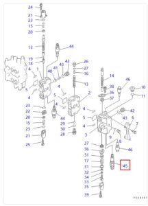 PC120 5 PC200 3 709 80 52900 Relief Valve Diagram