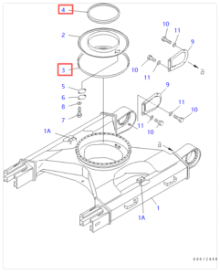 PC128 203 30 61161 203 30 61172 Slewing Turntable Seal Diagram