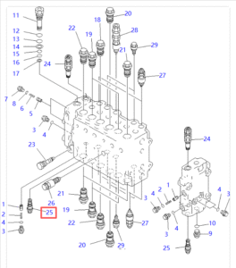 PC200 6 723 40 56302 Unload Relief Valve Diagram