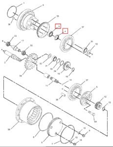 6B 1124 096 6826 Bearing and Oil Seal Diagram