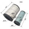 Primary and Secondary Engine Air Filter 131-8821 131-8122 Fit Excavator Caterpillar CAT320B 320C 320D 320D2 321B 323D 325BL