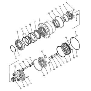 PC100 3 Roller Bearing TZ150A1007 01 TZ150A1007 00 Diagram
