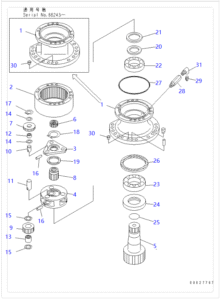 PC128 PC120 6 07012 00145 Oil Seal Diagram