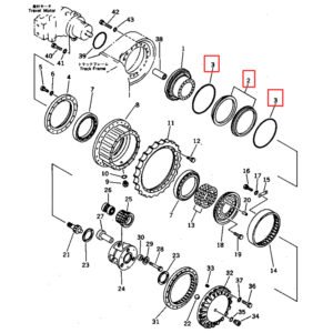PC400 3 HD205 3 HD320 PC300 3 PC400 5 287 33 00010 Floating Seal Diagram